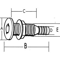 1-1/2 X-Long Thru Hull-White - Th1502Xlb - 232-Th1502Xlbf1